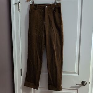 Universal Standard NWT Size 2 Cassidy High Rise Straight Corduroy Pants in Brown